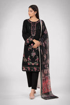 3-Piece Stitched Egyptian Cotton Doria Lawn Embroidered Suit