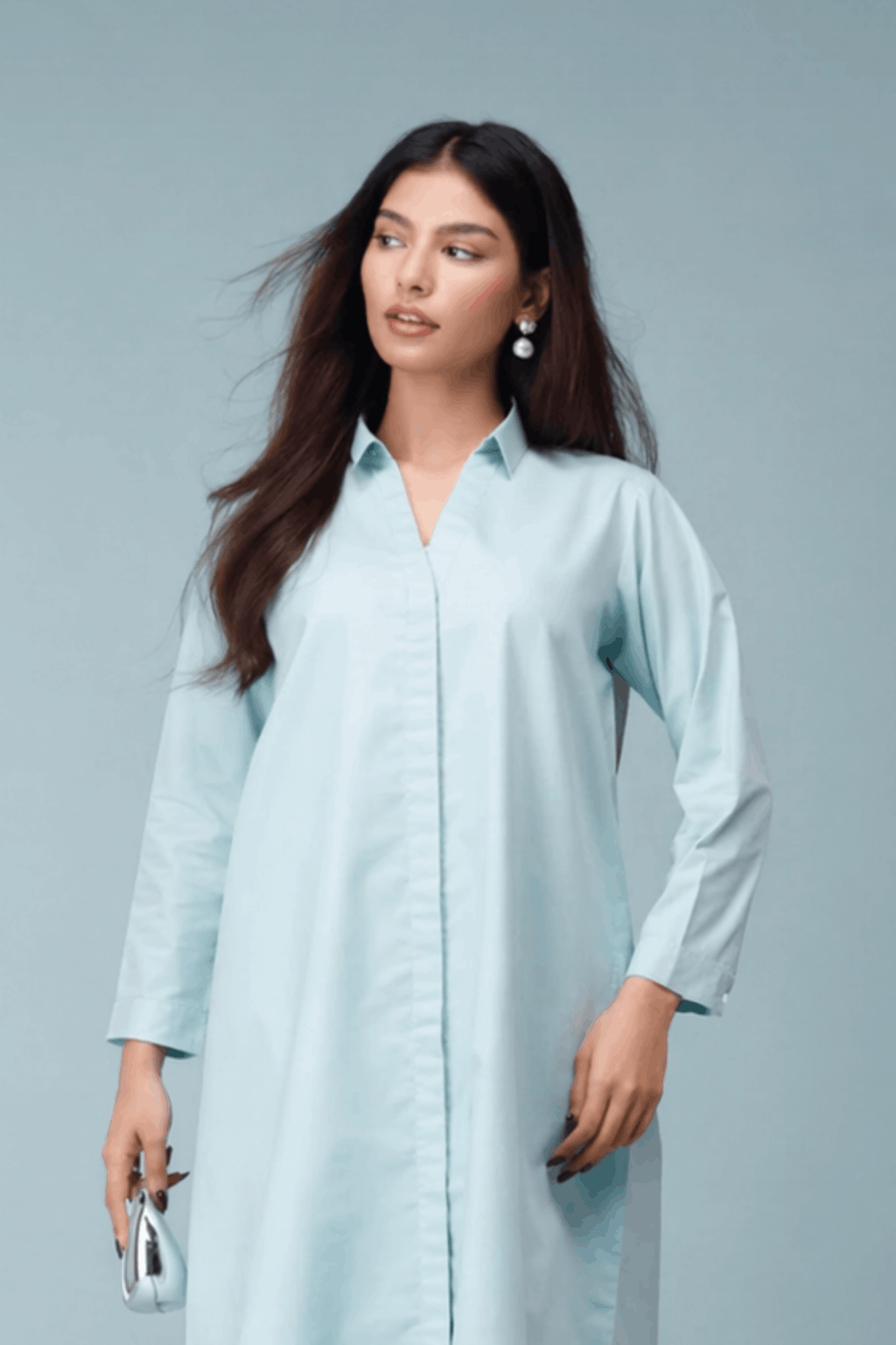 Sky Blu Pure Cotton Cambric Co-ord Set Summer Solids