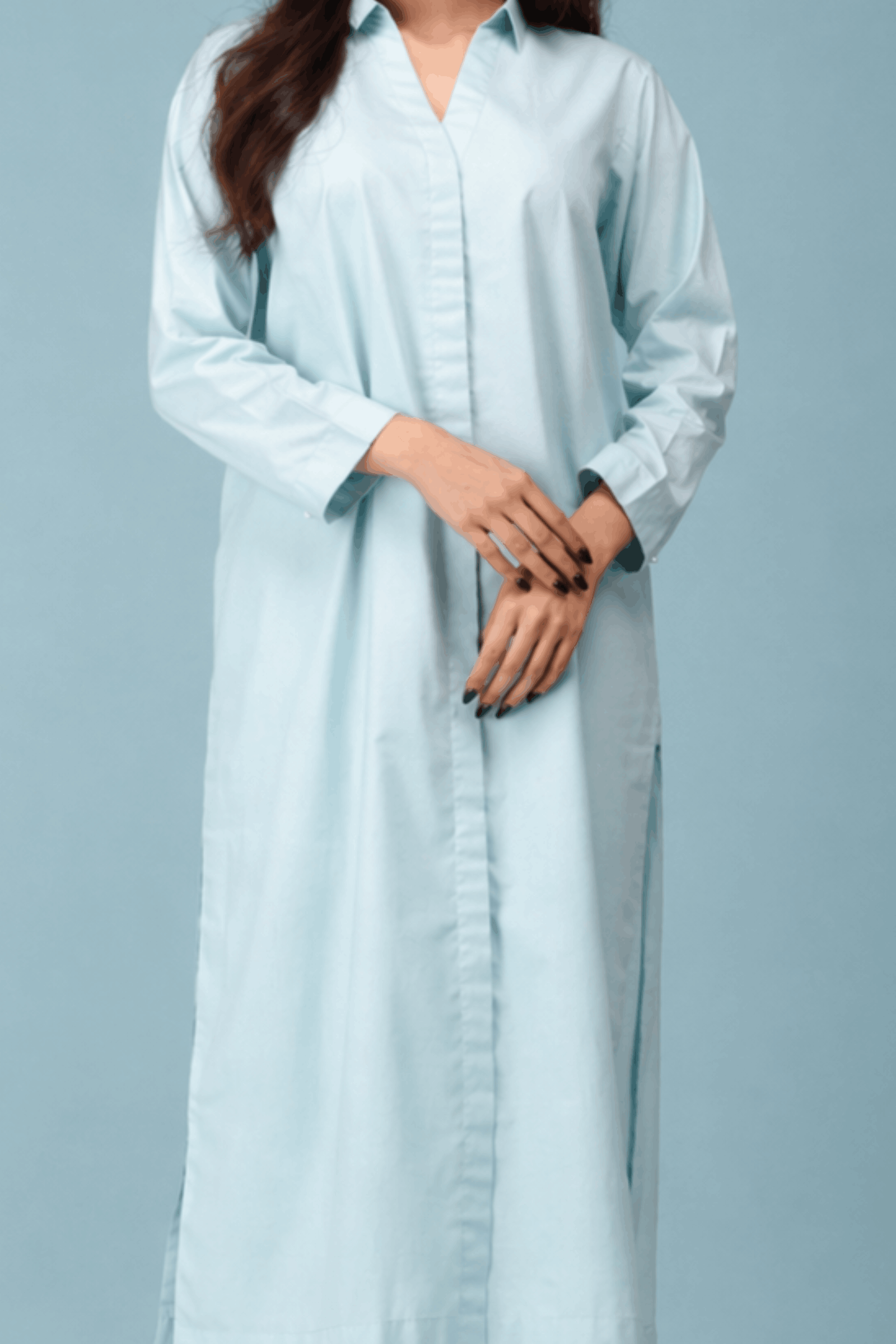 Sky Blu Pure Cotton Cambric Co-ord Set Summer Solids